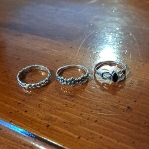 Elegant Silver Ring Set for Women